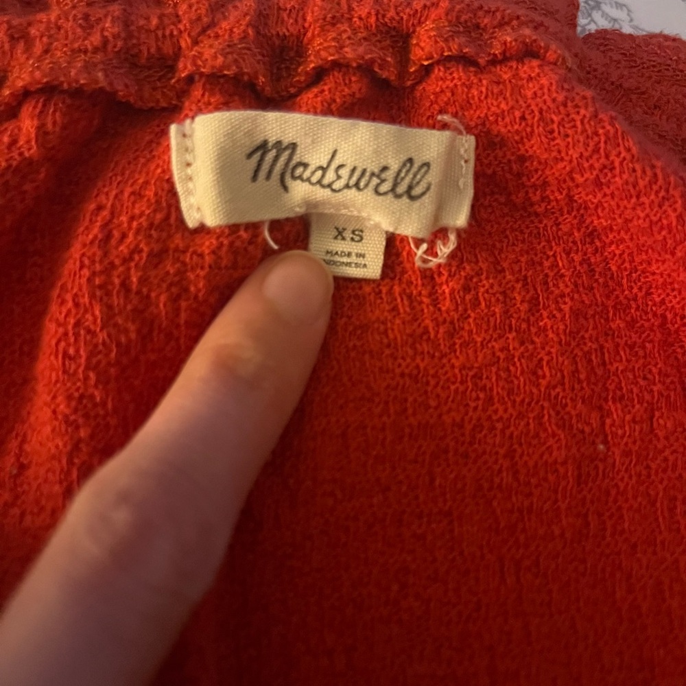 Madewell Texture & Thread Drawstring Top In Spice… - image 7